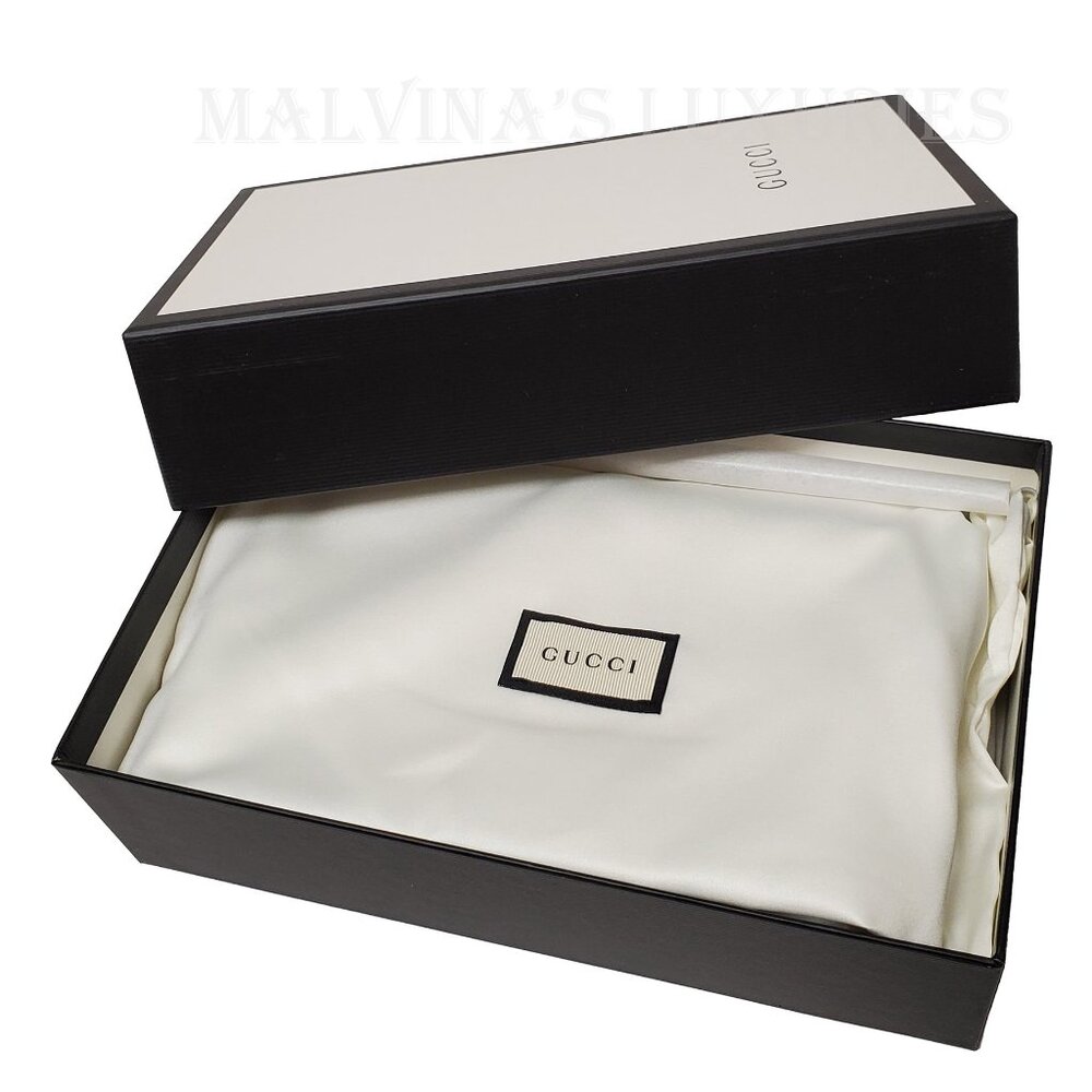 GUCCI BAG 510314 INTERLOCKING G CHAIN BLUE LEATHER CROSSBODY WALLET $1,550 - Picture 11 of 12